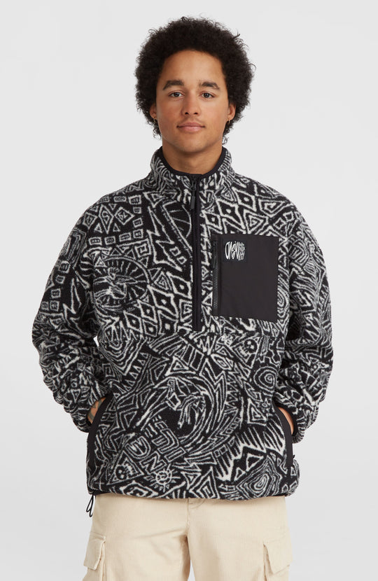 Surf Heroes High Pile Hz Fleece - White/Black Sketcheritage