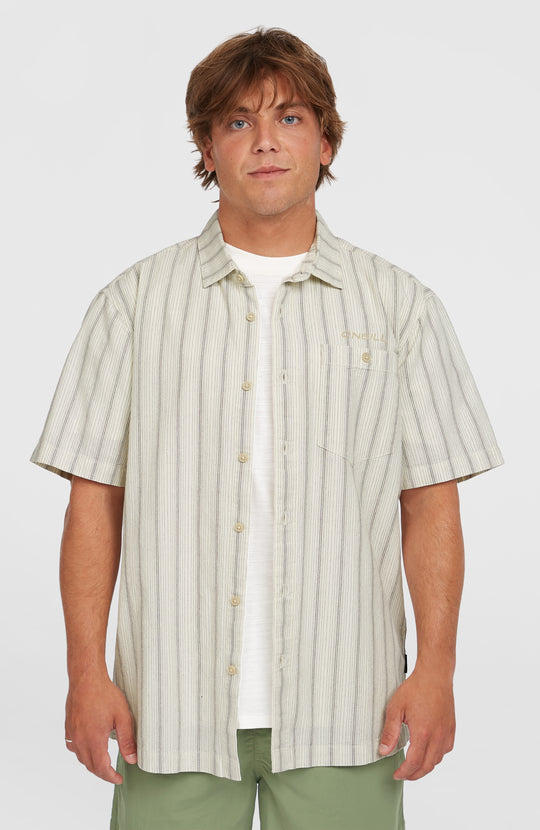 O'Neill Jacquard Stripe Shirt - Beige Cali Stripe