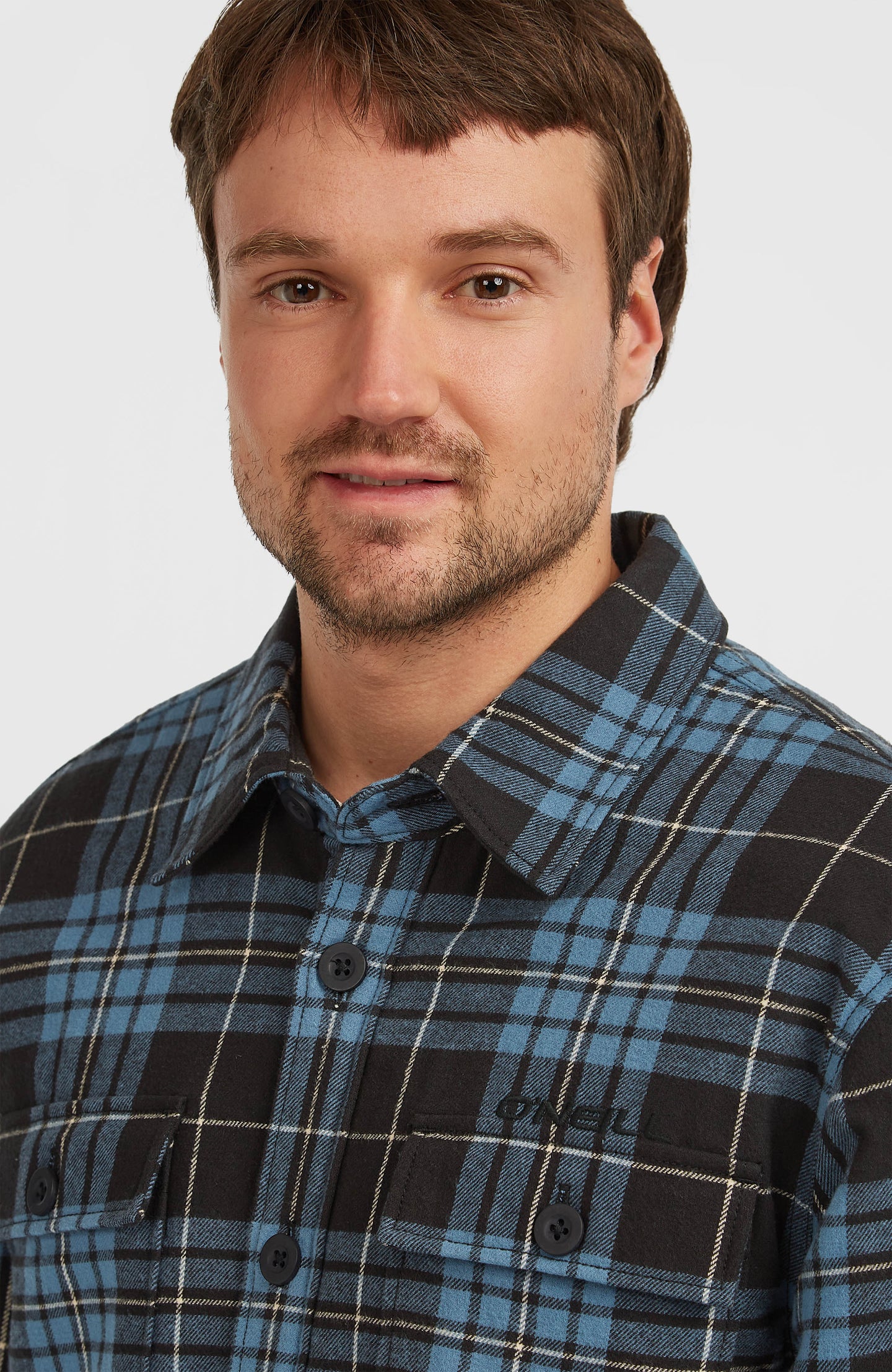 O'Neill Must-Have Fleece Lined Shirt - Blue Flannel Check