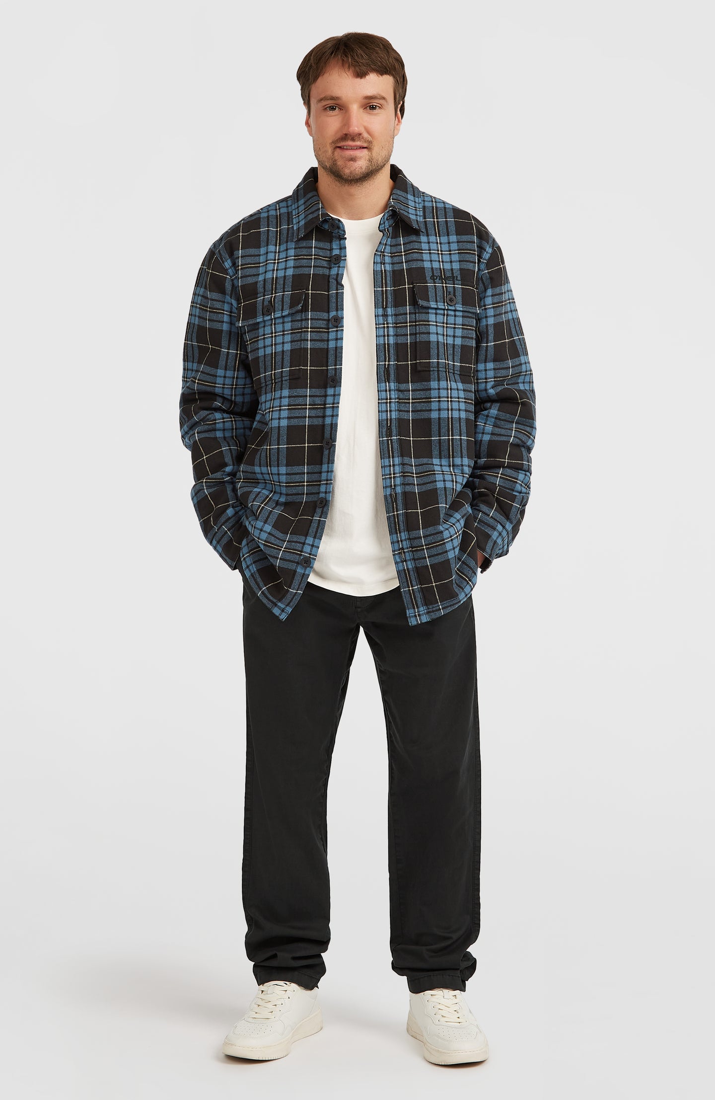 O'Neill Must-Have Fleece Lined Shirt - Blue Flannel Check