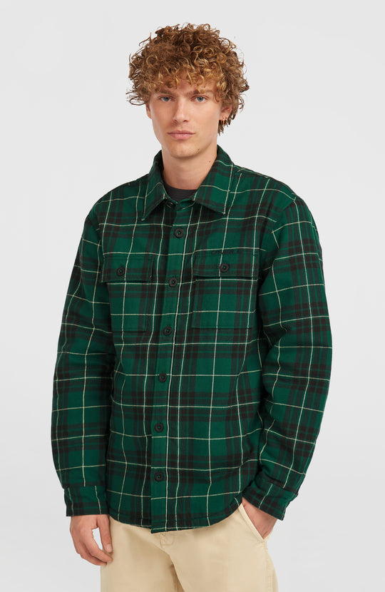 O'Neill Must-Have Fleece Lined Shirt - Green Flannel Check