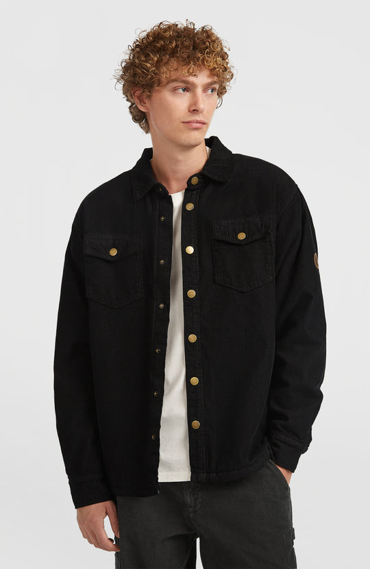 O'Riginals Corduroy Fleece Lined Overshirt - Black Out