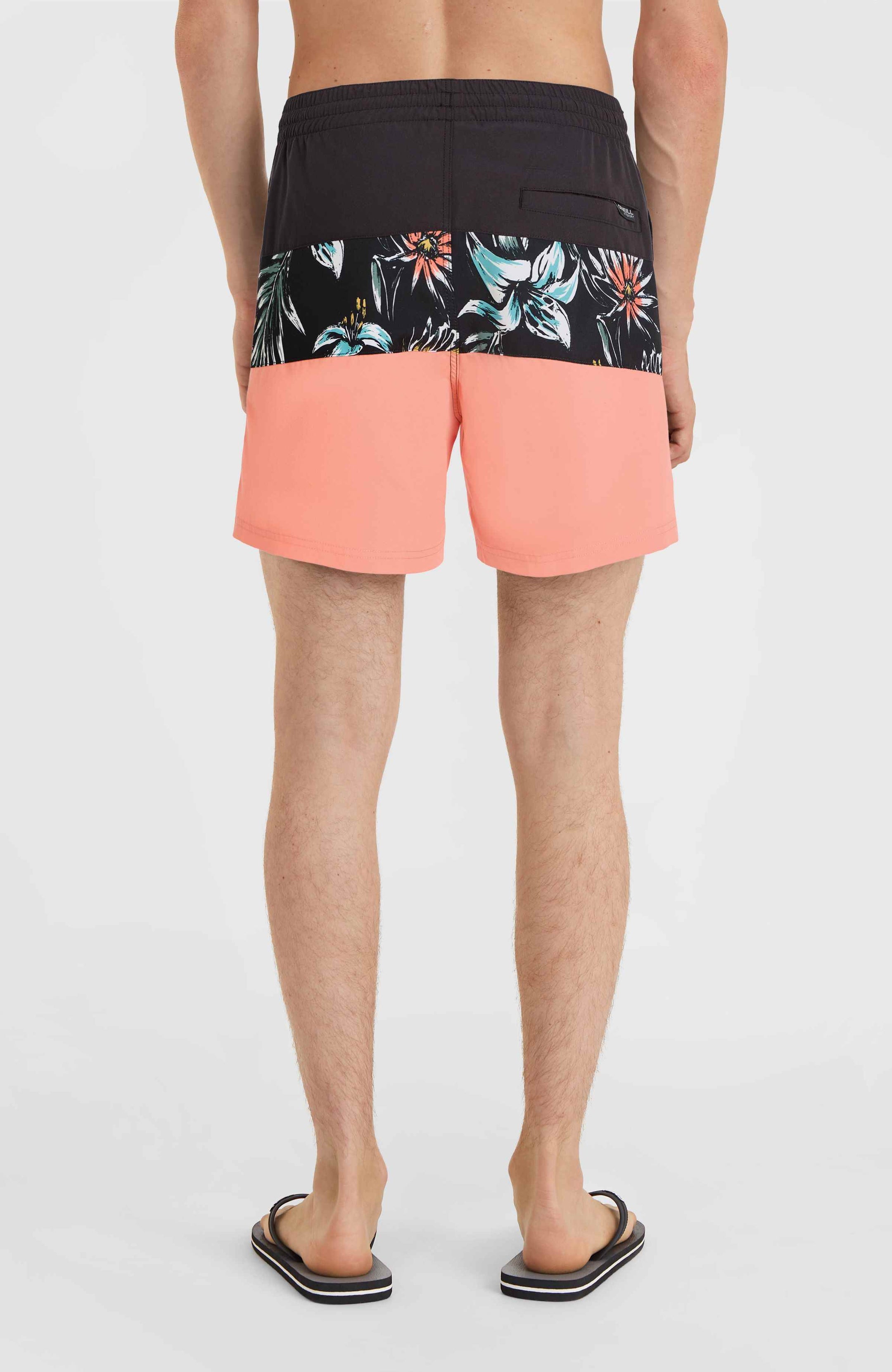 Mix & Match Cali Block 15'' Swim Shorts - Black Tropicana