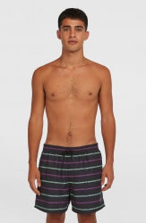 O'Neill Cali First 15'' Swimshorts - Black/Purple O'Neill Stripe