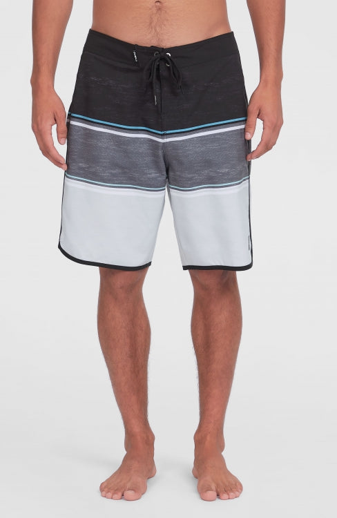 Lennox Scallop 19" Boardshorts - Black Out Colour Block