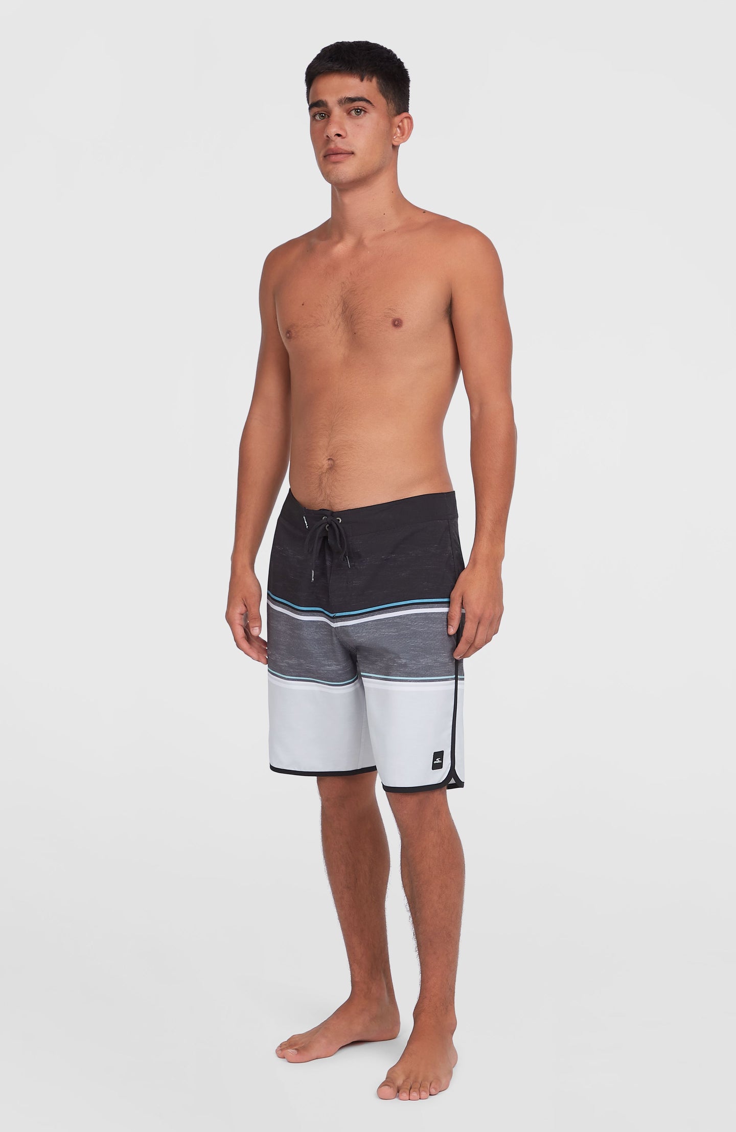 Lennox Scallop 19" Boardshorts - Black Out Colour Block