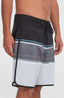 Lennox Scallop 19" Boardshorts - Black Out Colour Block