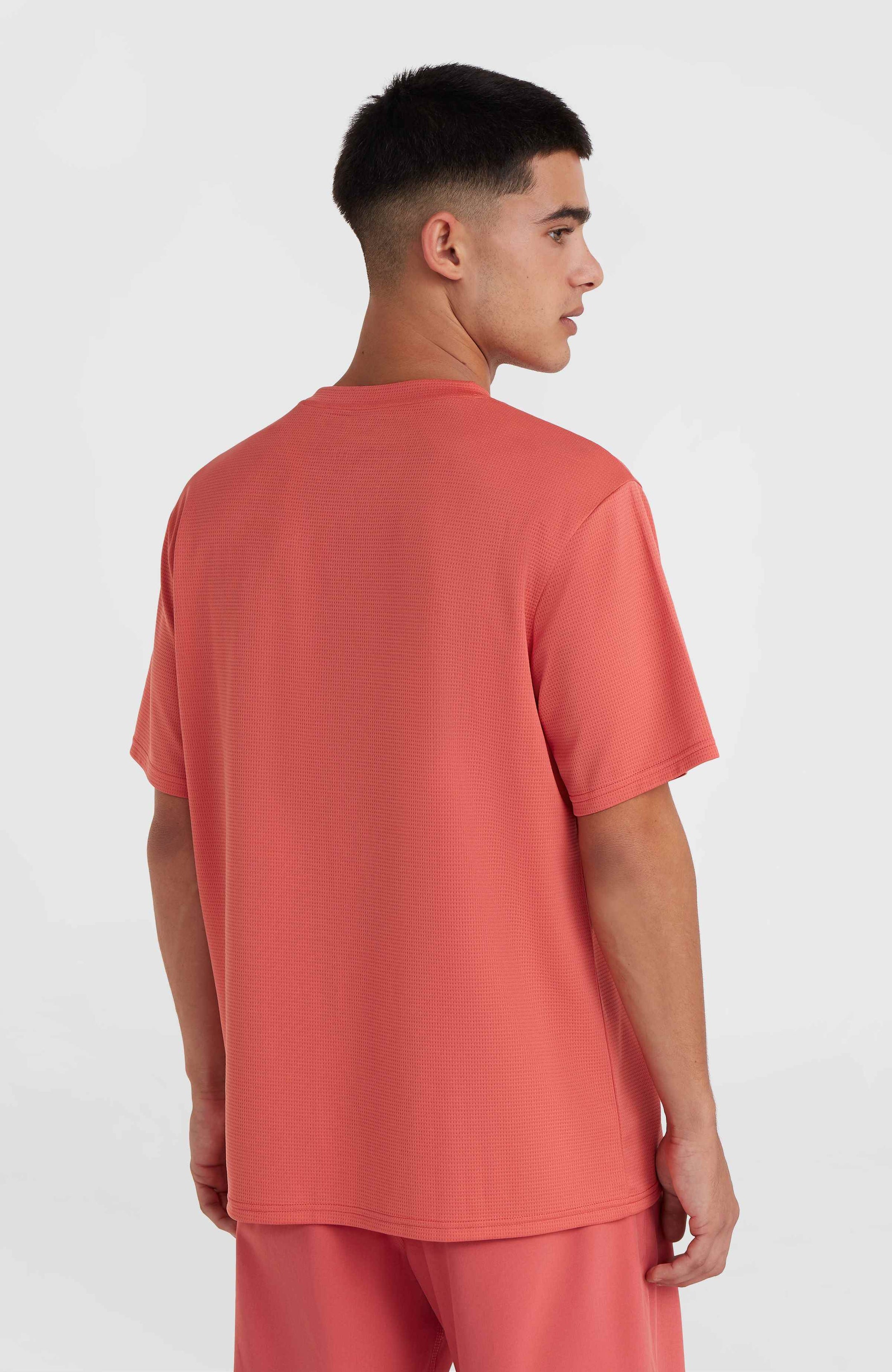 O’Neill Hybrid Logo Polygiene T-Shirt - Red Orcher