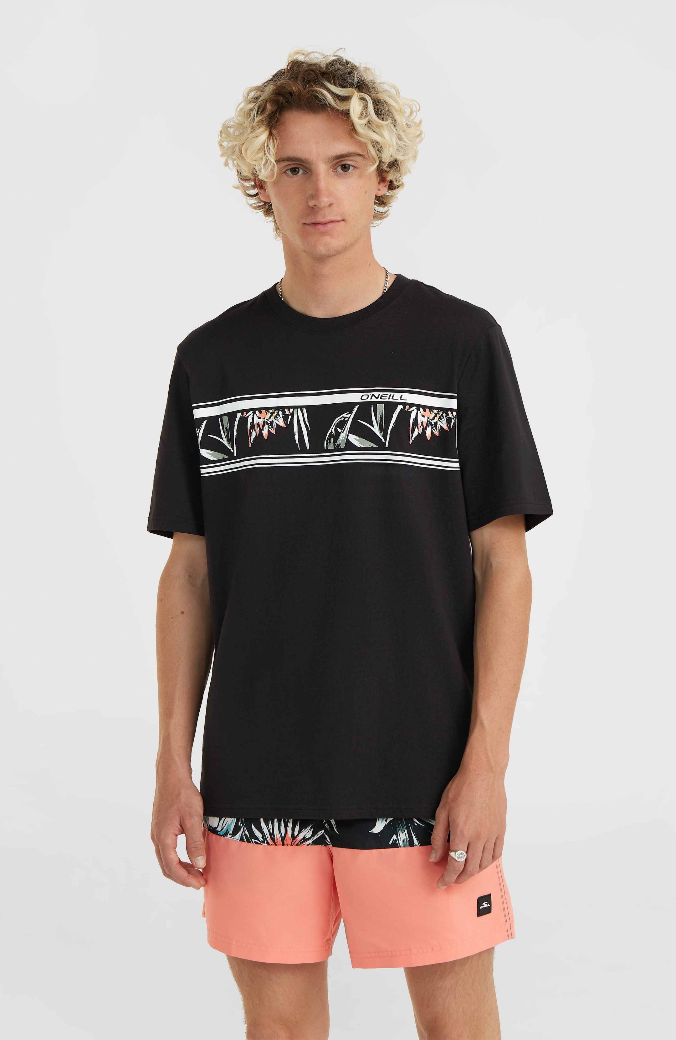 Mix & Match Floral Graphic T-Shirt - Black Out