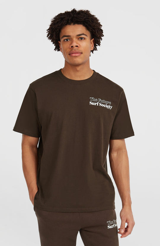 The Future Surf Society T-Shirt - Coffee Bean