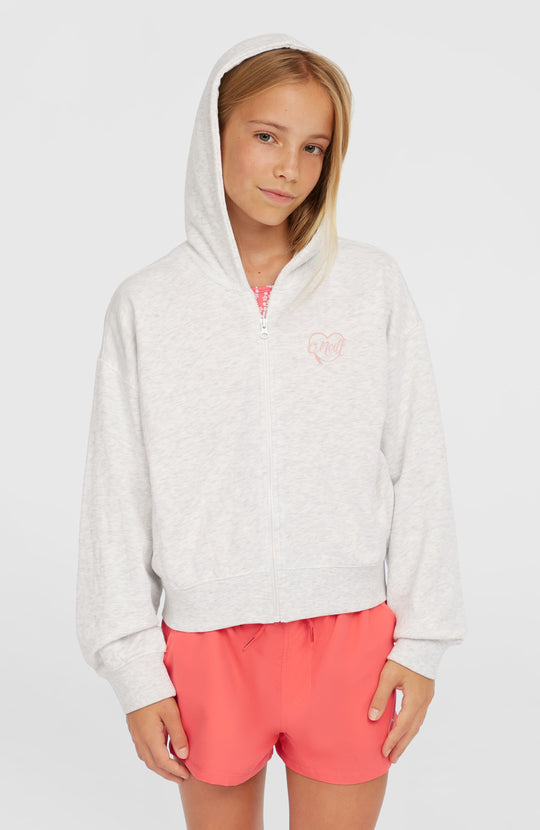 O'Neill Script Fz Hoodie - White Melange
