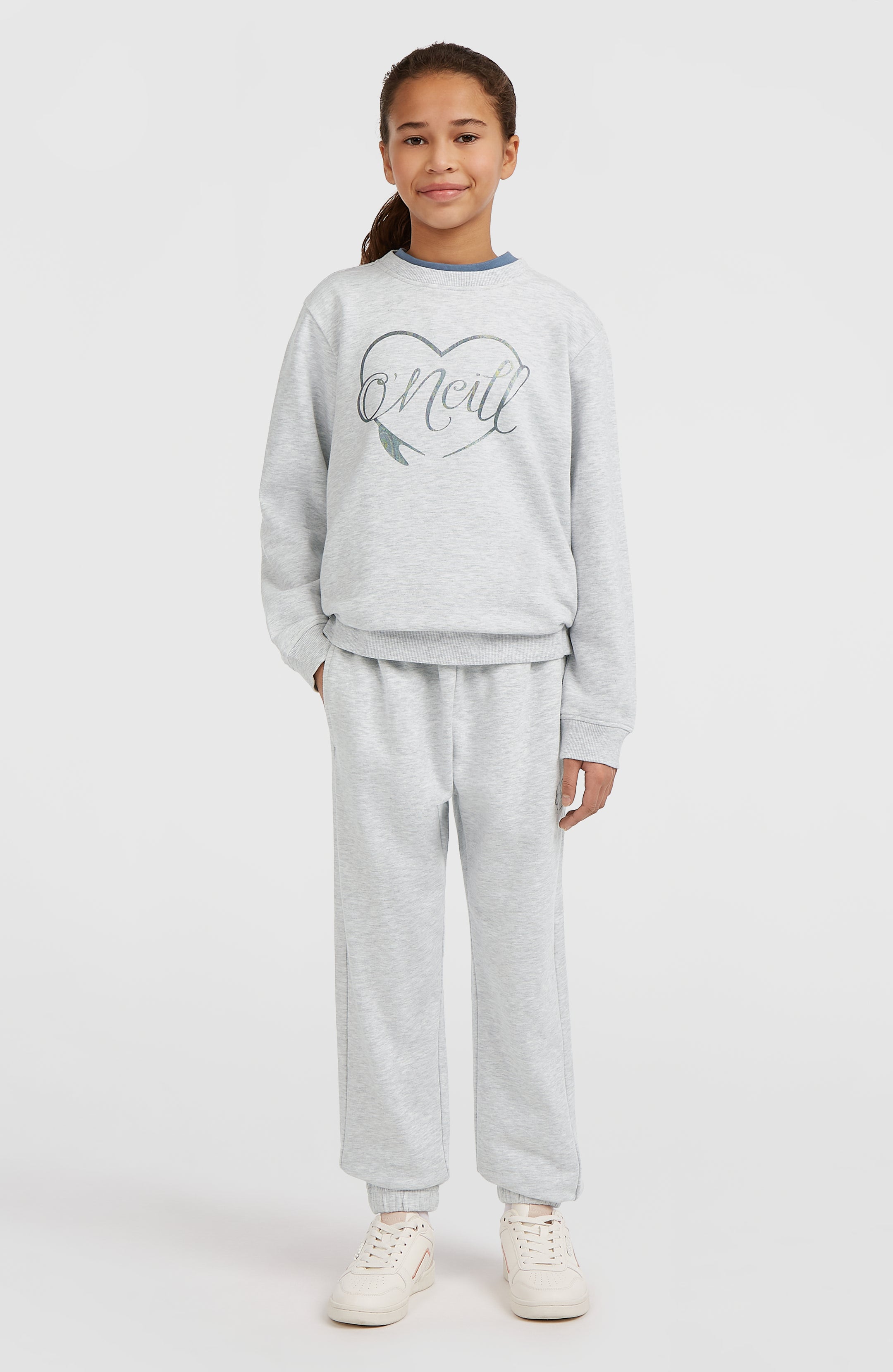 Essentials Crew - White Melange