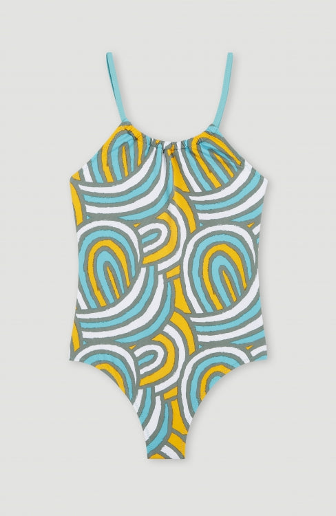 Mix And Match Cali Swimsuit - Blue Rainbow Stripe