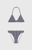 Essentials Triangle Bikini - Black Simple Stripe