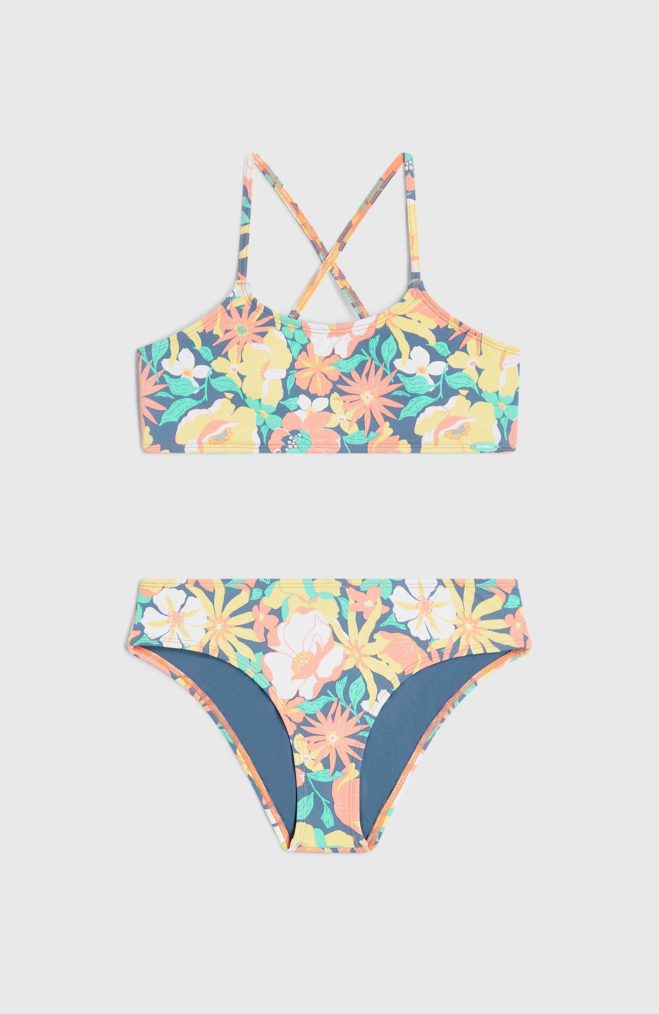 Essentials Bralette Bikini Set - Blue Santa Monica