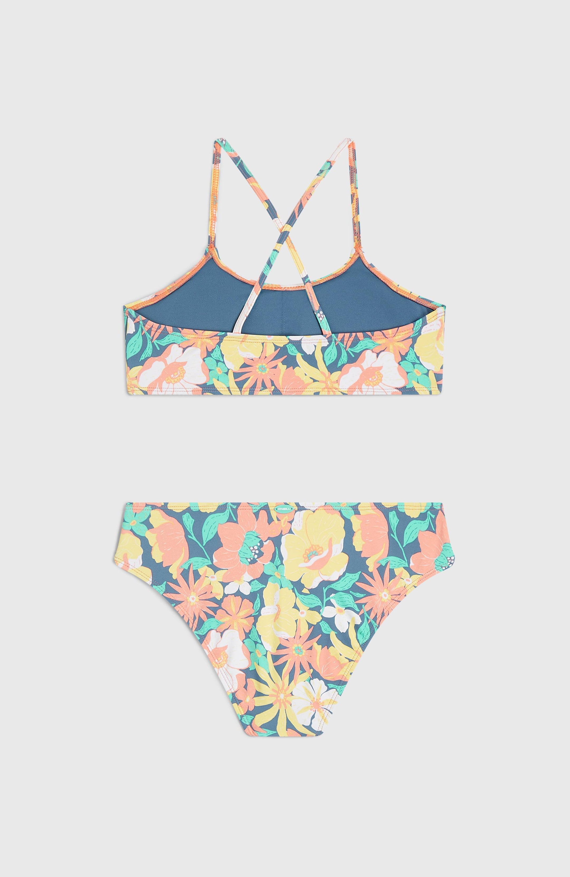 Essentials Bralette Bikini Set - Blue Santa Monica