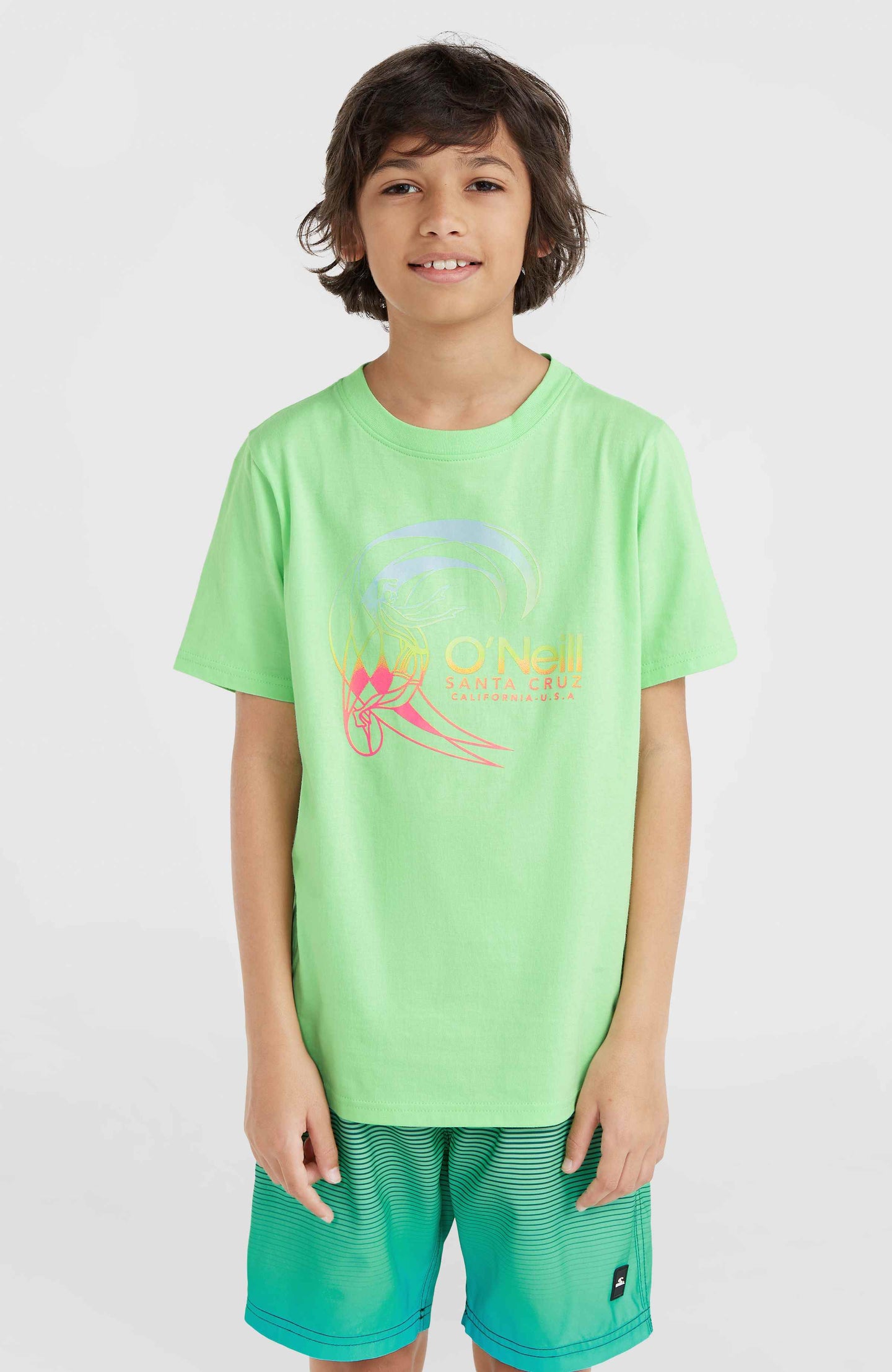 Circle Surfer T-Shirt - Neon Green